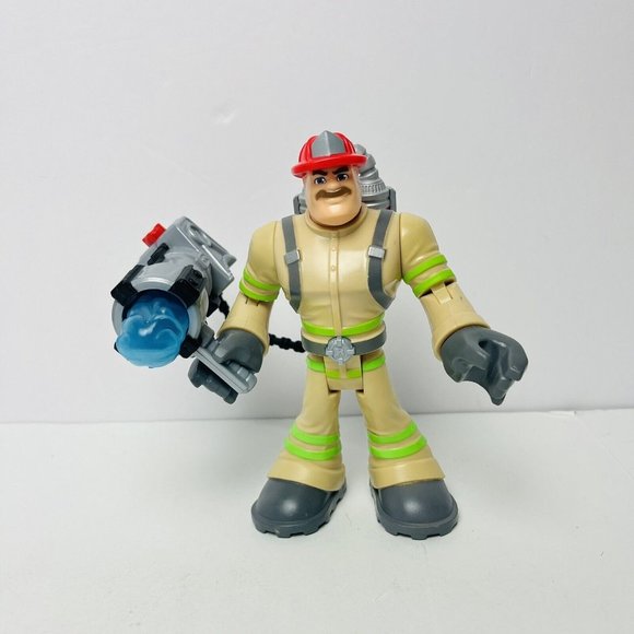 Rescue Heroes Mattel Fisher Price Action Figure Lot Of 4 Police Hammer Canyon 6” - Picture 3 of 12